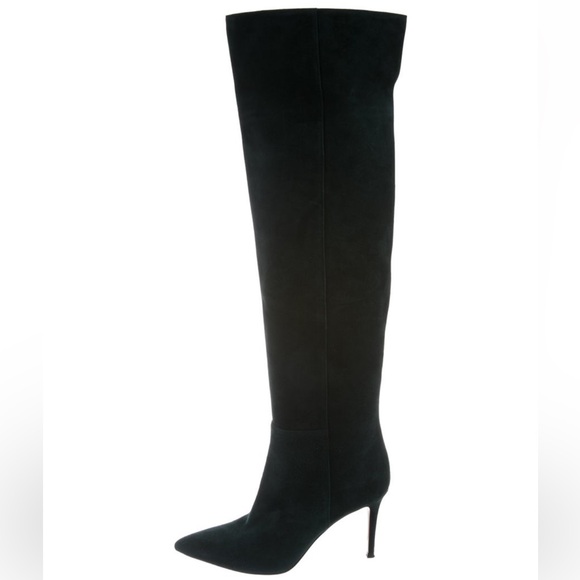 Gianvito Rossi Tall Suede Boots in Forest Green - Picture 14 of 14